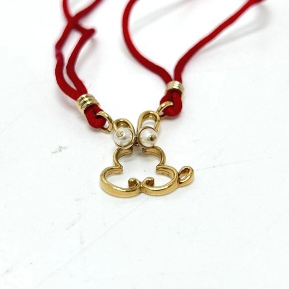 Dior Rabbit motif Necklace Choker Metal Gold - Picture 4 of 8